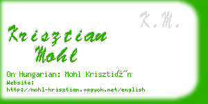 krisztian mohl business card